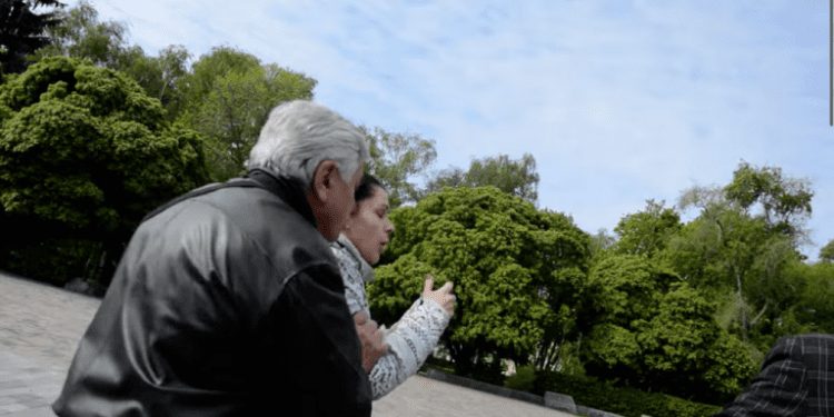 Journalist Tetiana Tsyrulnik was covering Victory Day in Poltava on May 9, 2023, when an unknown man told her not to take pictures and then pushed and slapped her