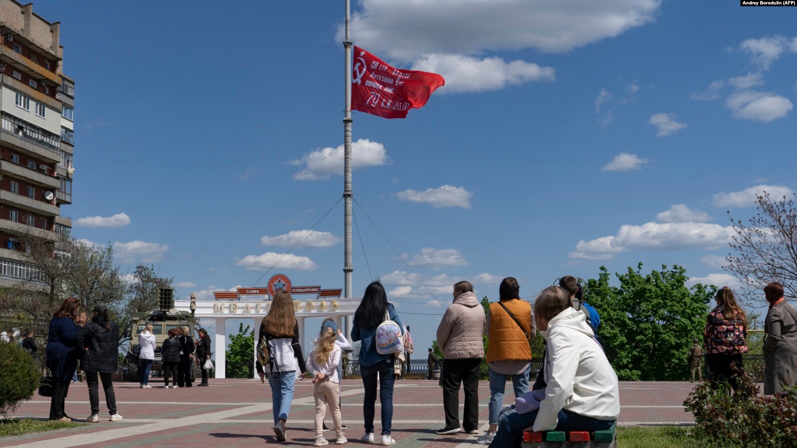 melitopol radyanskyj prapor 1 travnya 2022 roku