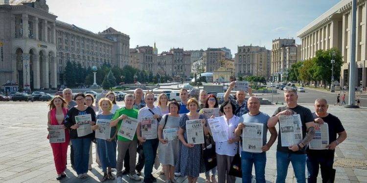 NUJU holds a meeting with local media journalists from the front-line and de-occupied territories. Photo by NUJU