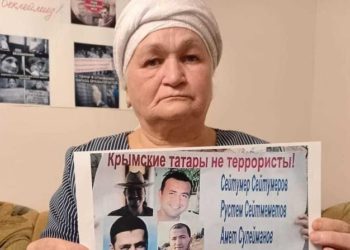 Zodiye Saliyeva, the mother of political prisoner Seyran Saliyev. Photo by Crimean Solidarity