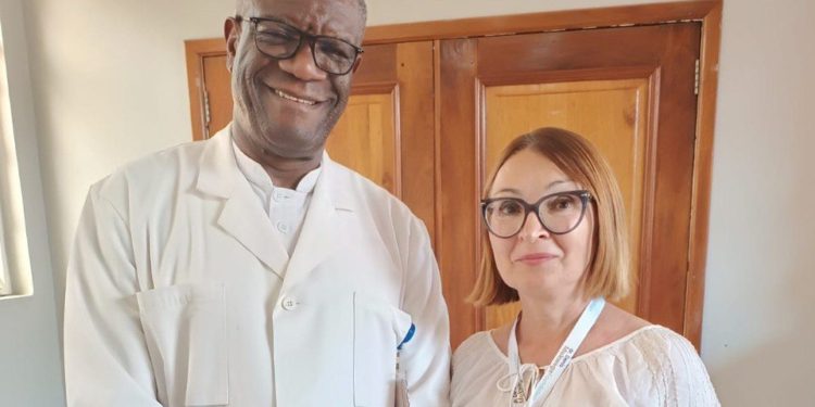 Liudmyla Huseinova with Nobel Peace Prize laureate Dr. Denis Mukwege