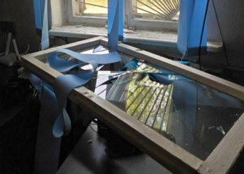 In the newsroom destroyed by russian shelling. Photo by Zabielia