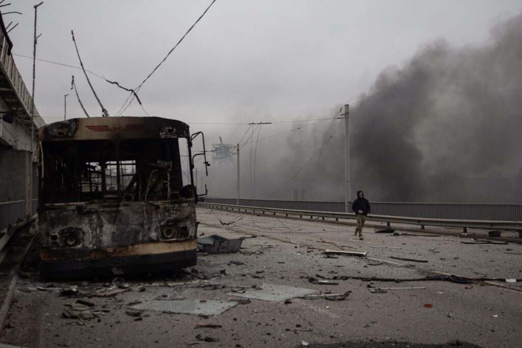 3 A photo of Russian shelling in Zaporizhzhia city captured by Igor Guryev on March 22 20241