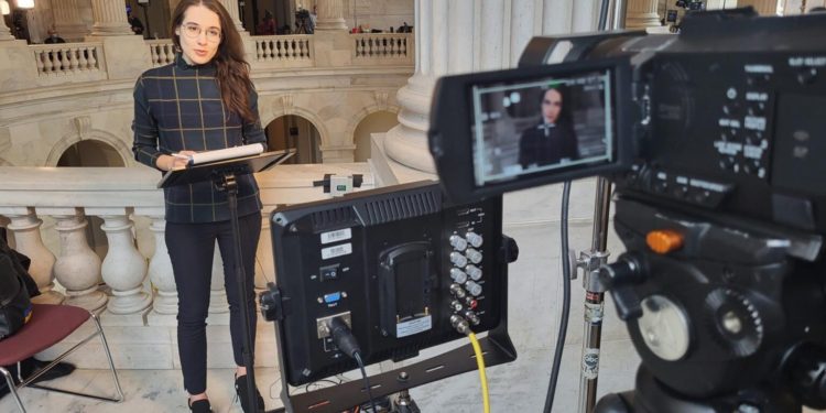 Kateryna Lisunova during her induction from the U.S. Congress. Photo by Voice of America