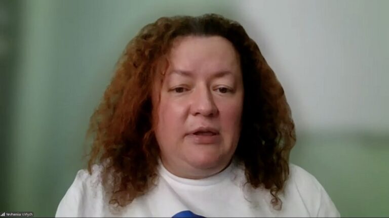 Ukrainian journalists work on the verge of emotional exhaustion — NUJU study presented at Mental Health in Journalism Summit 2025 6 yevgeniya virlych skrinshot z vystupu 768x431 1