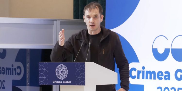 Ivan Liubysh-Kirdei. Photo from the Third International Conference Crimea Global. Understanding Ukraine through the South, held in Kyiv on November 17-18, 2025.