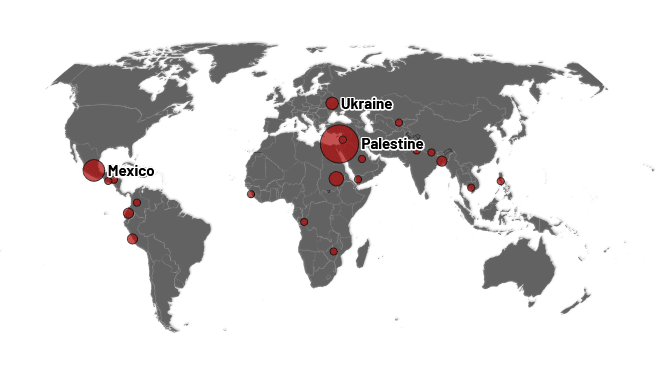 These journalists were killed while doing their work or were targeted because of it. © Vianney Loriquet / RSF