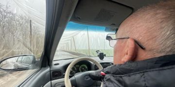 Anti-drone routes are being built in Ukraine; they give journalists some protection, but not a 100% guarantee of safety. PHOTO by Hanna Chernenko