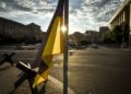 Ukrainian flag on Independence Square [Maidan Nezalezhnosti] in Kyiv, Ukraine (archive image). EPA-EFE / Oleh Petrasiuk
