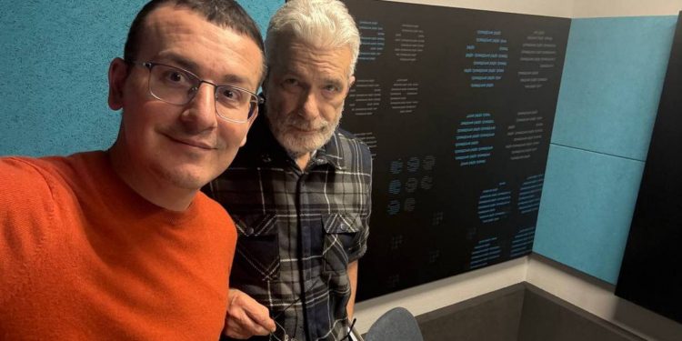 Sergiy Tomilenko and Andrii Kulikov after the broadcast. Photo by NUJU