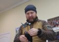 Military Correspondent Volodymyr Pavlov inspects the received detector