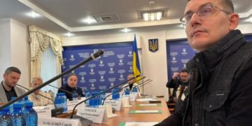 Sergiy Tomilenko at the IIC meeting. Photo: Facebook / Sergiy Tomilenko