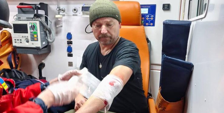 Ihor Levenko injured. Photo by Podrobytsi