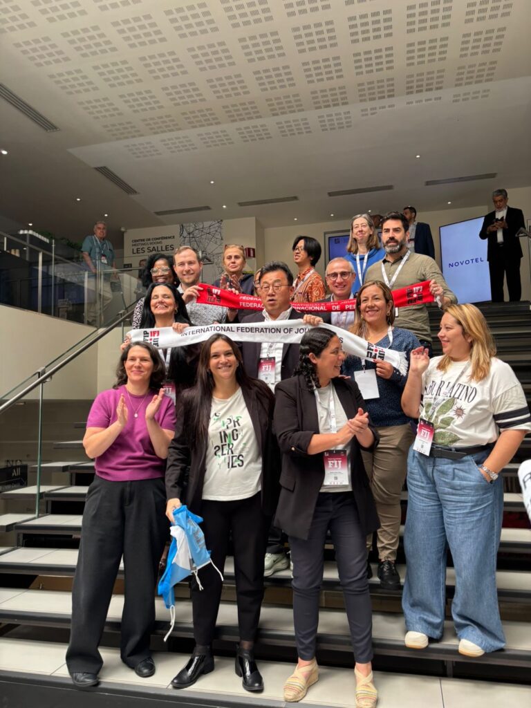 Newly elected Executive Committee of the IFJ photo by Lina Kushch