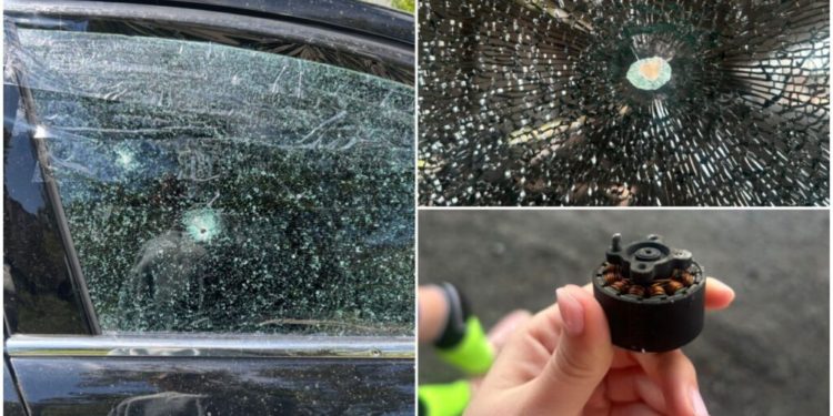 Kherson journalist's car damaged by drone attack 1 Photo by Valentyna Pestushko