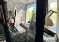 The aftermath of Russia’s massive attack on Kyiv on 24 May 2026 at the office of German broadcaster ARD. The blast wave damaged the premises where journalists work. No staff members were injured. Photo: Vassili Golod / ARD.