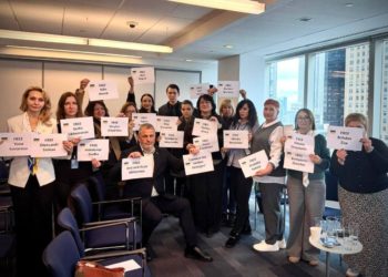 The advocacy event during the 70th session of the UN Commission on the Status of Women was organized by the National Union of Journalists of Ukraine (NUJU) and the NGO NUMO, Sisters!, in partnership with CPJ, PEN America, and the EU Delegation to the UN – New York, March 2026. Photo by NUJU