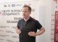 Mika Beuster. Photo by Nataliia Yevdokymenko (National Union of Journalists of Ukraine)