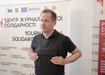 Mika Beuster. Photo by Nataliia Yevdokymenko (National Union of Journalists of Ukraine)