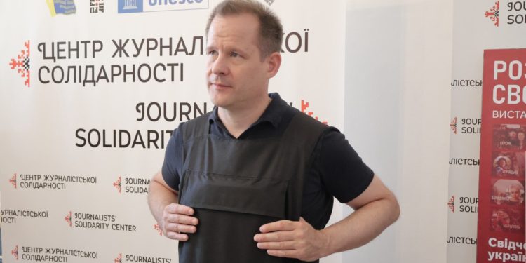 Mika Beuster. Photo by Nataliia Yevdokymenko (National Union of Journalists of Ukraine)