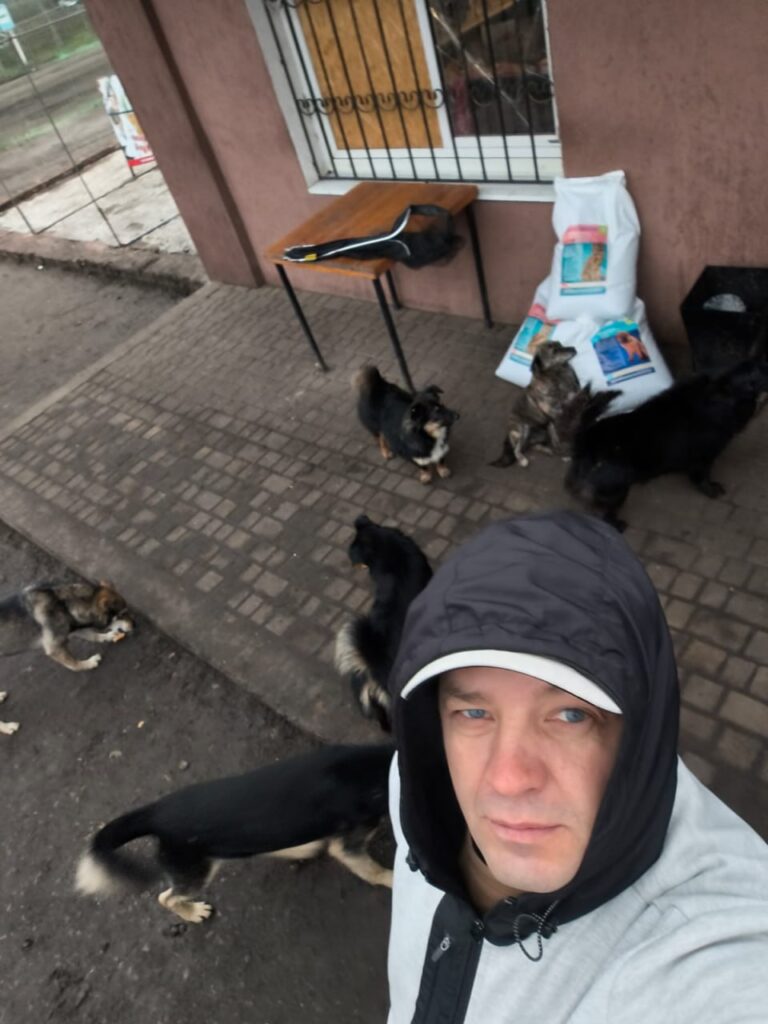 Oleh believes that every being who cannot protect itself must be saved whether human or animal photo by the Slobidskyi Krai newspaper