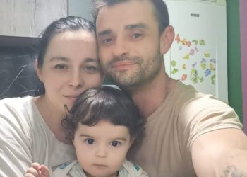 Ivan with his wife Dasha and their daughter Vira. Photo by the Nove Zhyttia newspaper